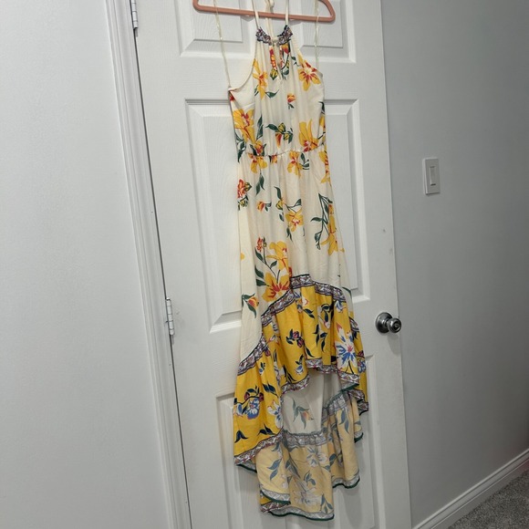 Flying Tomato Floral Maxi Dress Halter Neck Yellow Summer Boho Womens Small - Picture 2 of 11